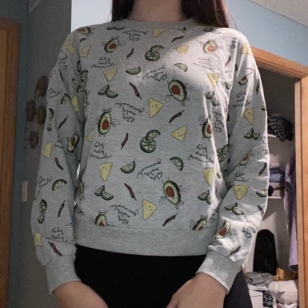 Guacamole print long sleeve top